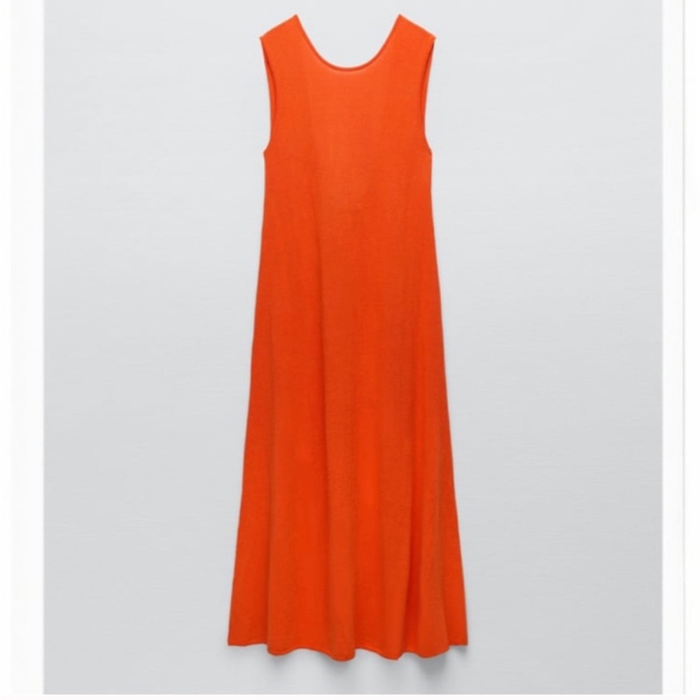 Zara deep neckline knit dress